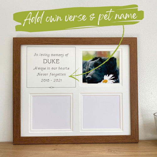 In Loving Memory Personalised Pet Frame 12 x 10 - Azana Photo Frames