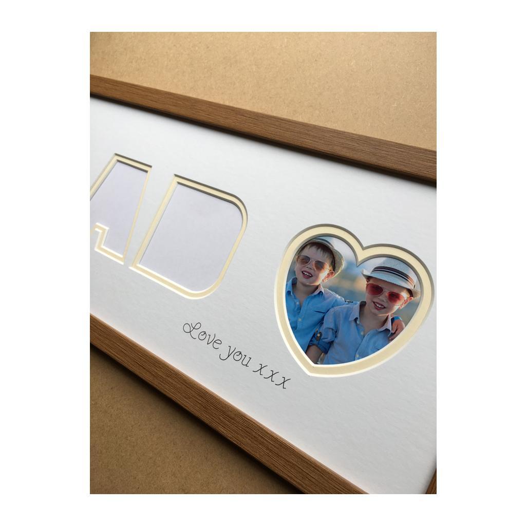 Love You Dad Heart Picture Frame