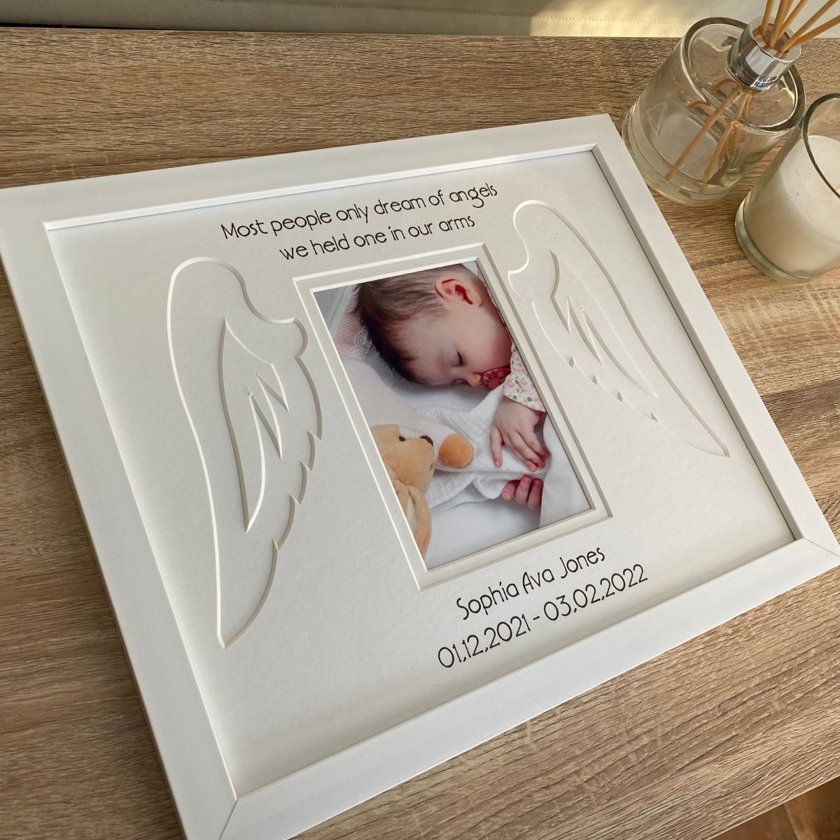 White - Angel Wings Photo Frame