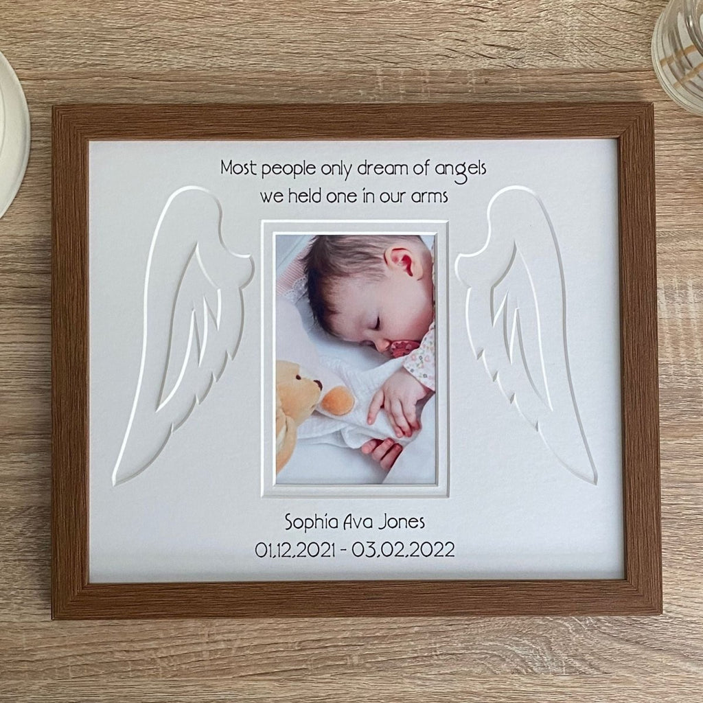 Dark Brown - Angel Wings Picture Frame