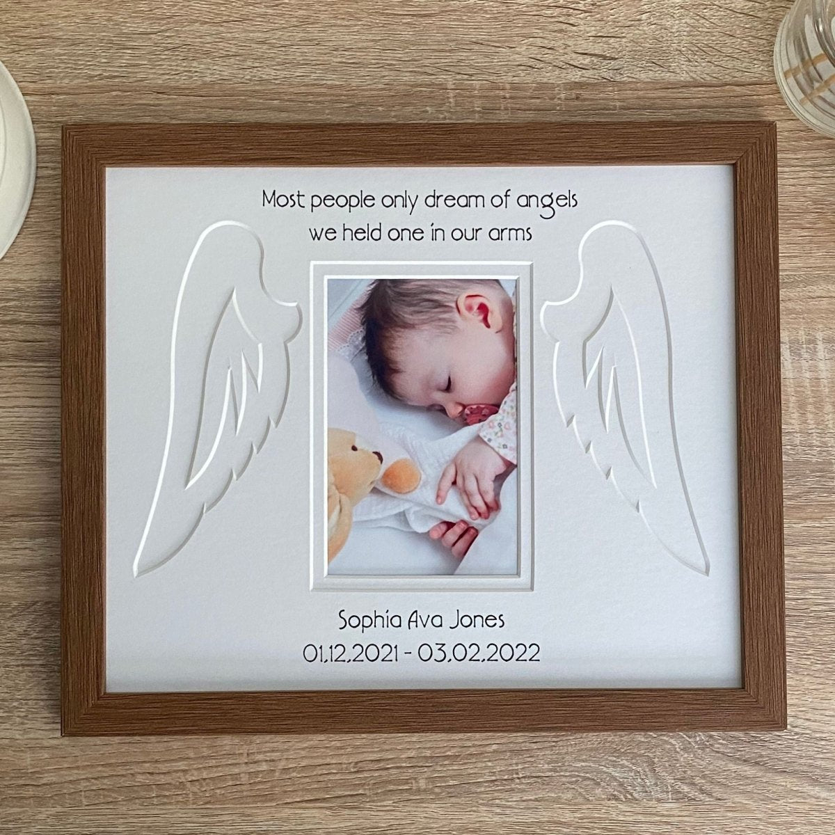 Dark Brown - Angel Wings Picture Frame