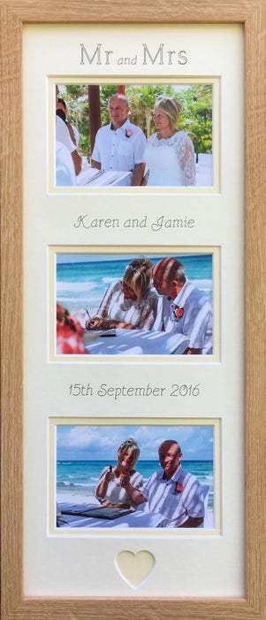 Mr and Mrs Personalised Name Date Marriage Frame 