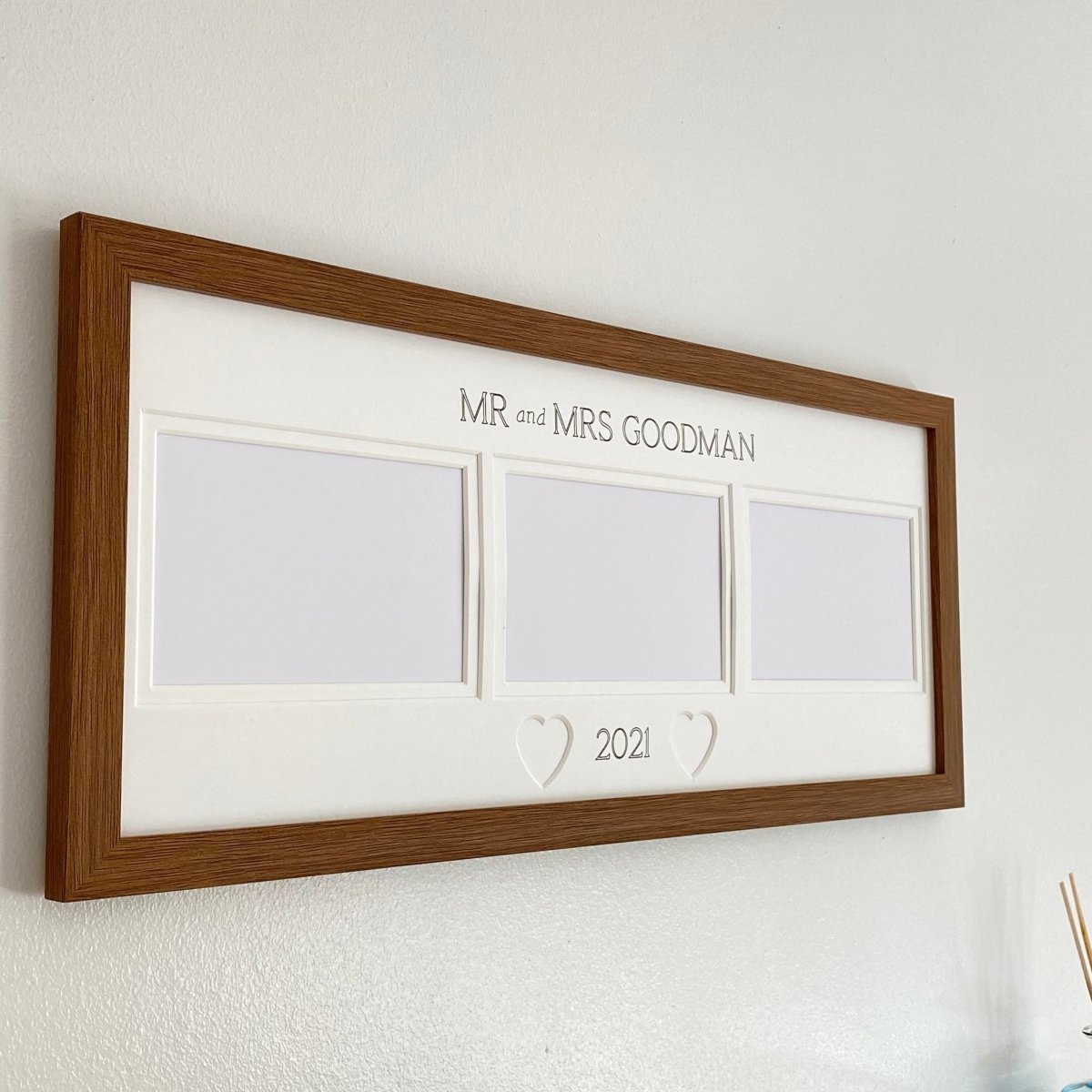 Wall hanging, Anniversary picture frame for Mr and Mrs