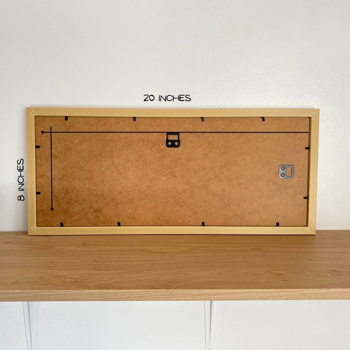 20 x 8 inches light wood frame