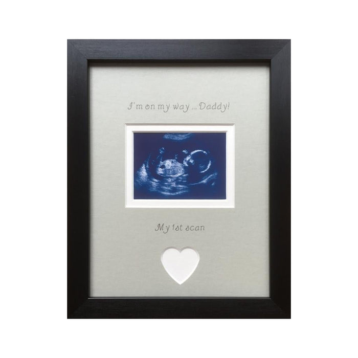 On My Way Daddy 1st Sonogram Picture Frame 9 x 7 Black