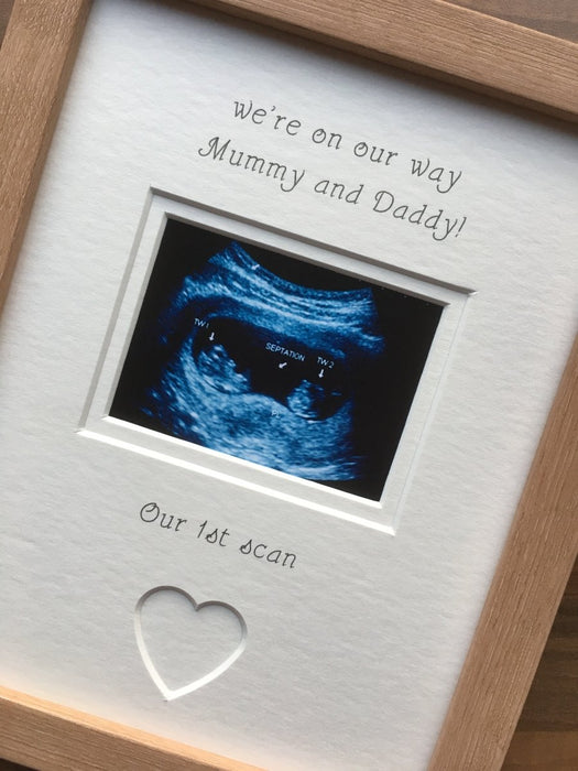 Twins Triplets First Scan Picture Frame 9 x 7
