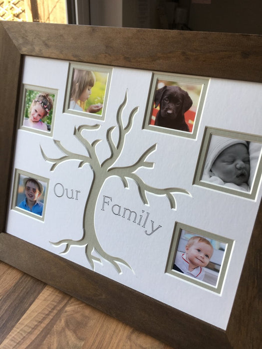 Our Family Tree 6 Picture Collage Wooden Frame 14 x 11 - Azana Photo Frames