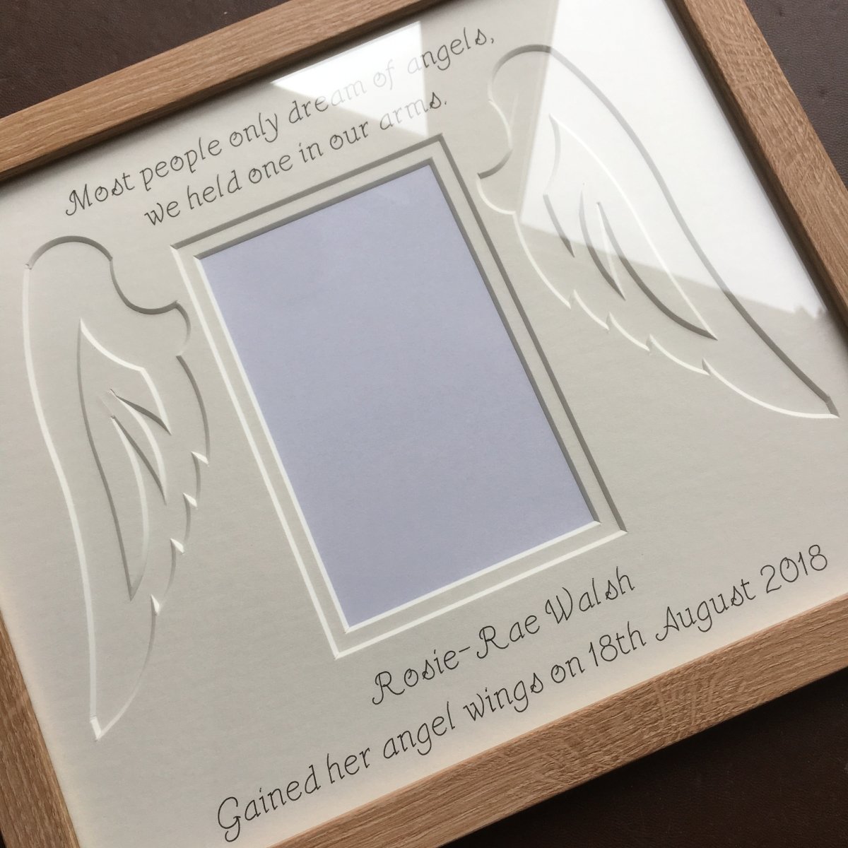 Own Quote Angel wings Photo Frame 12 x 10 - Azana Photo Frames