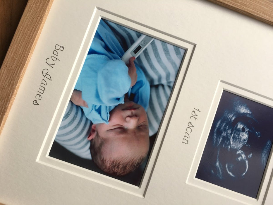 Personalise Your Baby Photo Frame 12 x 10 Beech