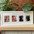 Personalised 4 Pictures Pet Dog Frame, White - Azana Photo Frames