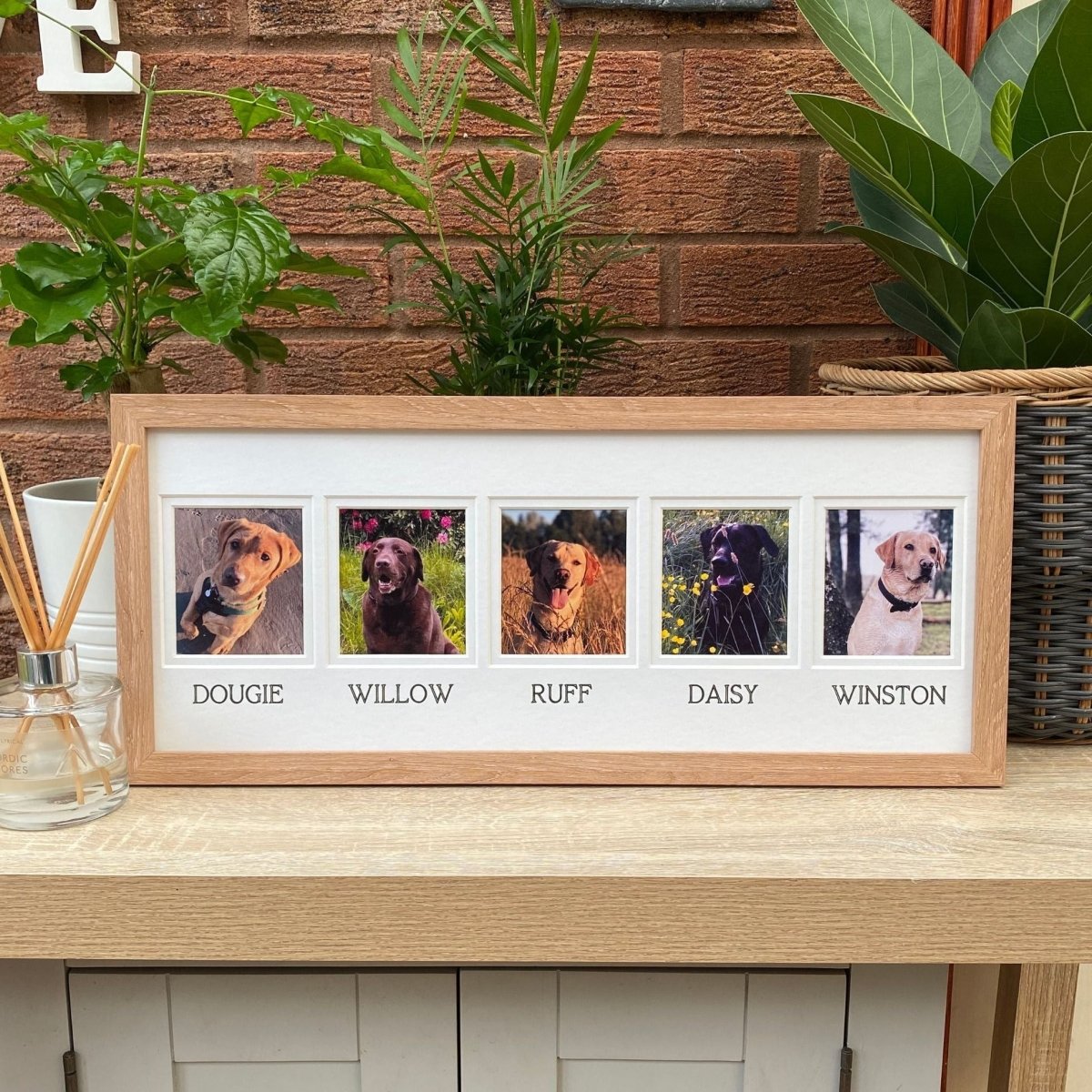 Random Dog Frames Personalised 5 Pictures Pet Dog Frame | Azana Photo Frames