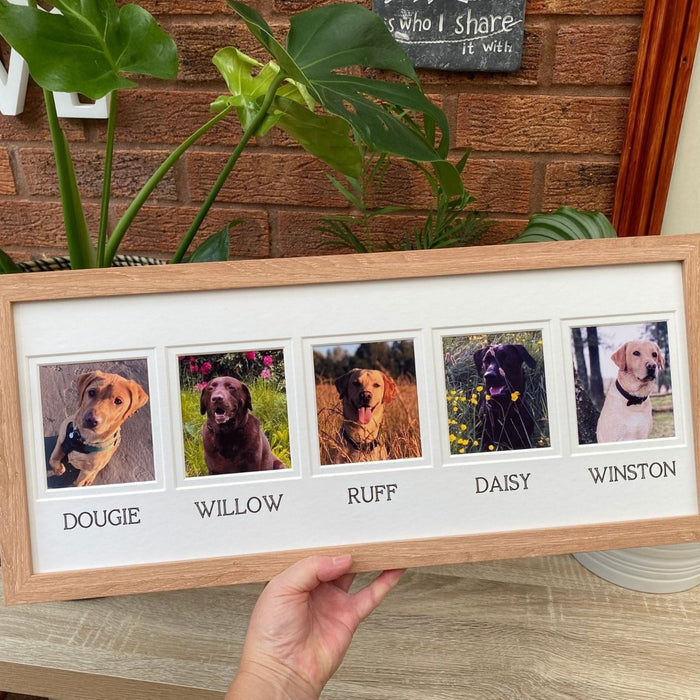 Random Dog Frames Personalised 5 Pictures Pet Dog Frame | Azana Photo Frames