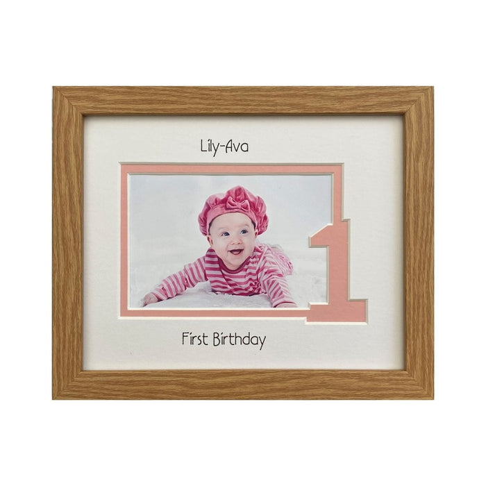 Personalised First Birthday Picture Frame GIrl