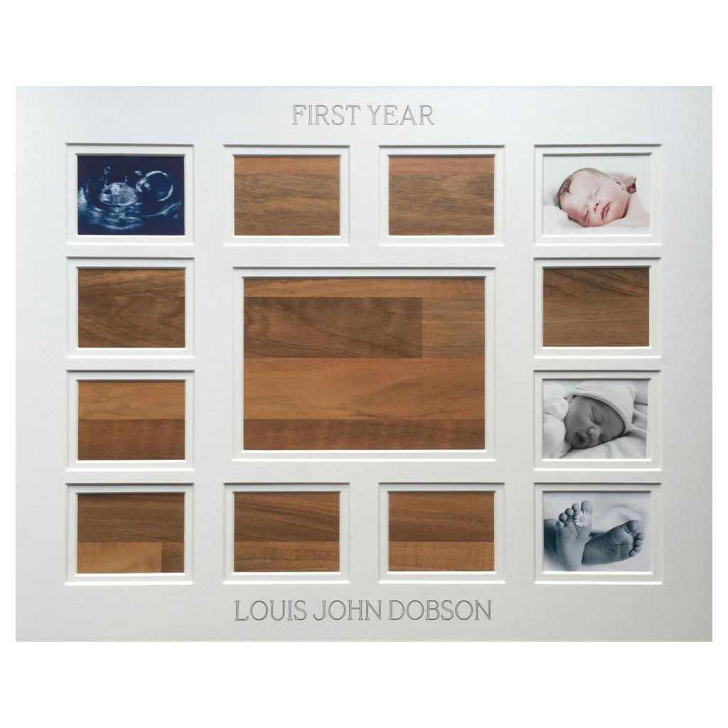 Personalised Baby First Year Picture Mount 20 x 16