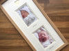 Love at First Sight Personalised 2 x Baby Photo Frame Beech