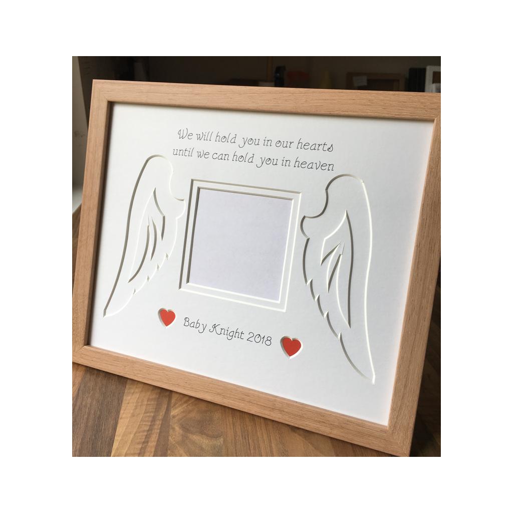 Personalised Baby Remembrance Angel Wings Photo Frame - Azana Photo Frames