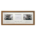 Personalised Couples Heart Photo Frame 20 x 8 Oak
