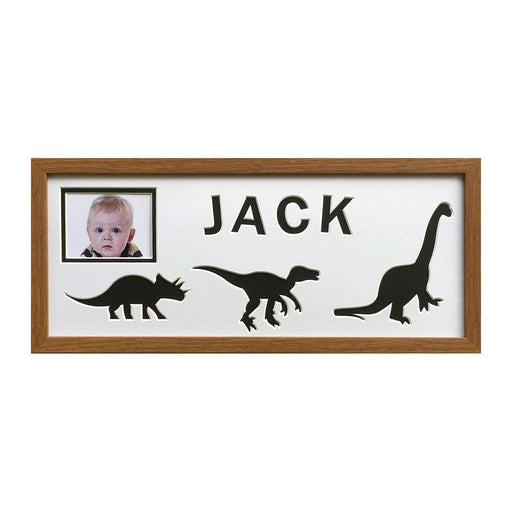 Dinosaur oak frame - Black background