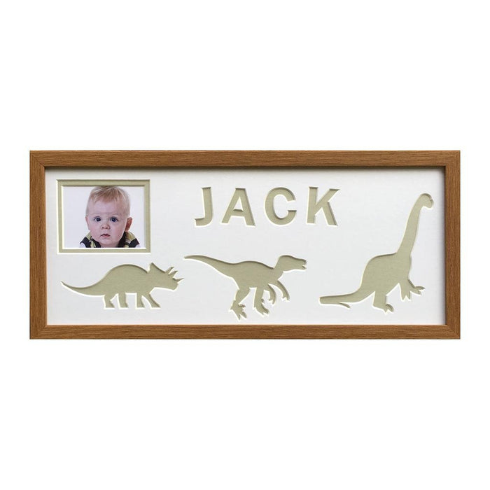 Dinosaur oak frame - Grey background