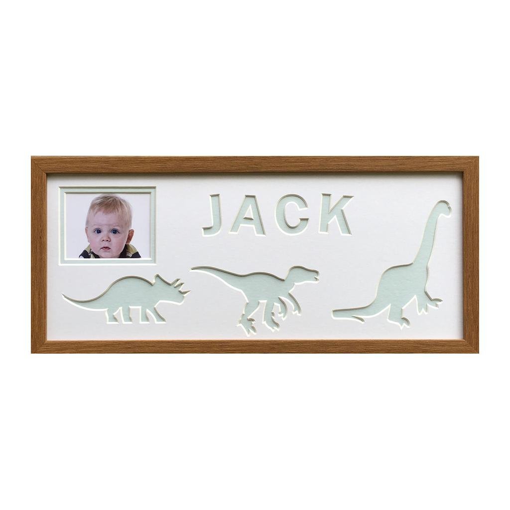 Dinosaur oak frame - Blue background