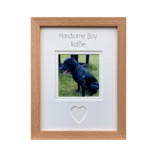 Handsome Boy Dog Picture Frame - Beech