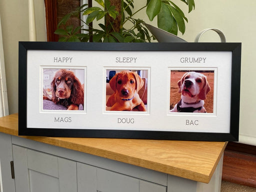 Personalised Dog Picture Frame with Three Openings - Azana Photo Frames