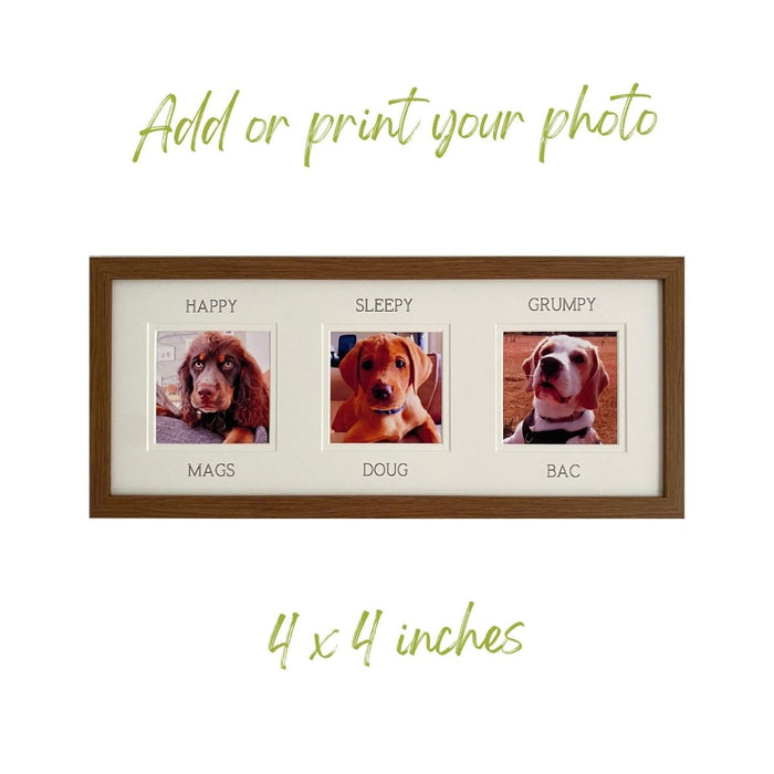 Add or print your photo 4 x 4 inches - pet dog picture frame