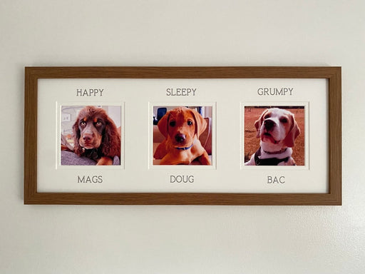 Wall Collage Multipicture Pet Dog Frame, Dark Brown