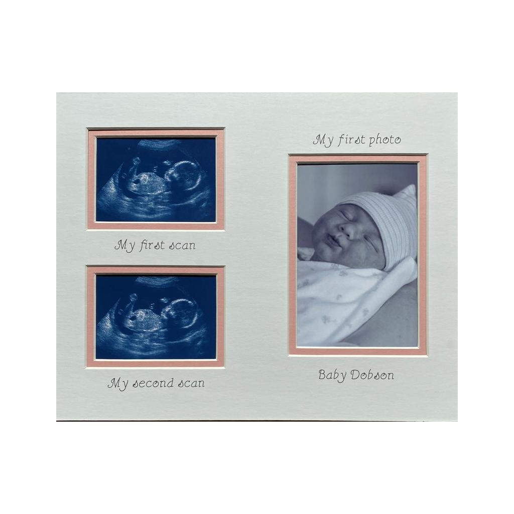 Personalised Double Scan First Photo Mount 12 x 10 - Azana Photo Frames