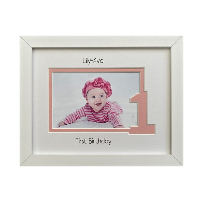 Personalised First Birthday Picture Frame Girl