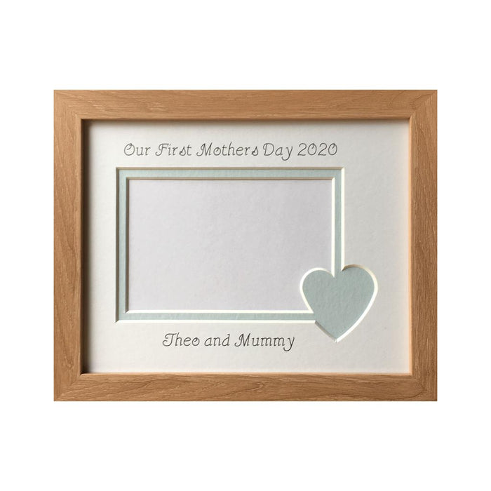 First Mothers Day Personalised Photo Frame - Blue