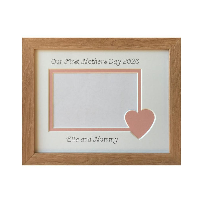 First Mothers Day Personalised Photo Frame - Pink