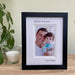 Black Girls 1st love is her Daddy Portrait Picture Frame, resting on the tabletop surrounded by a white candle and diffuser