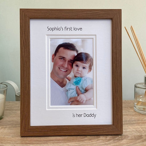 Dark brown Daughter 1st love is her Daddy Picture Frame,