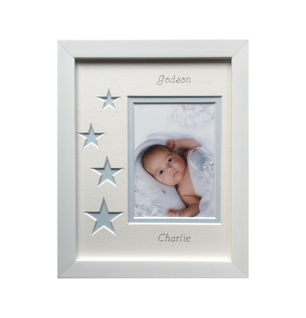Godson Picture Frame Blue Stars Portrait