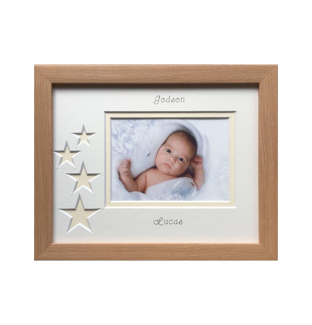 Godson Cream Stars Landscape Photo Frame Beech