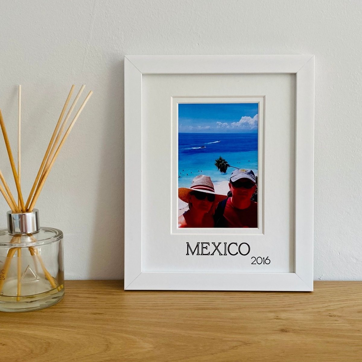 Portrait Custom Holiday Picture Frame, White - Azana Photo Frames