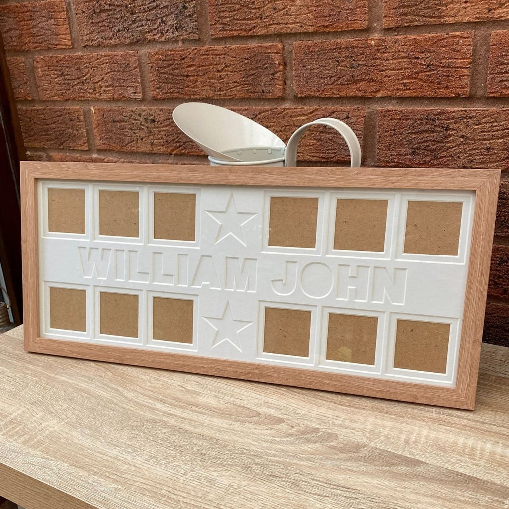Personalised Multi-Picture Collage Frame, 12 Apertures and Stars