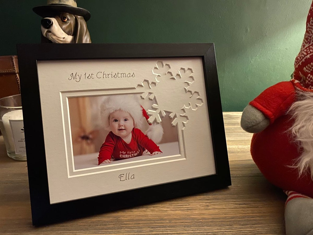 Baby First Christmas Snowflake Frame