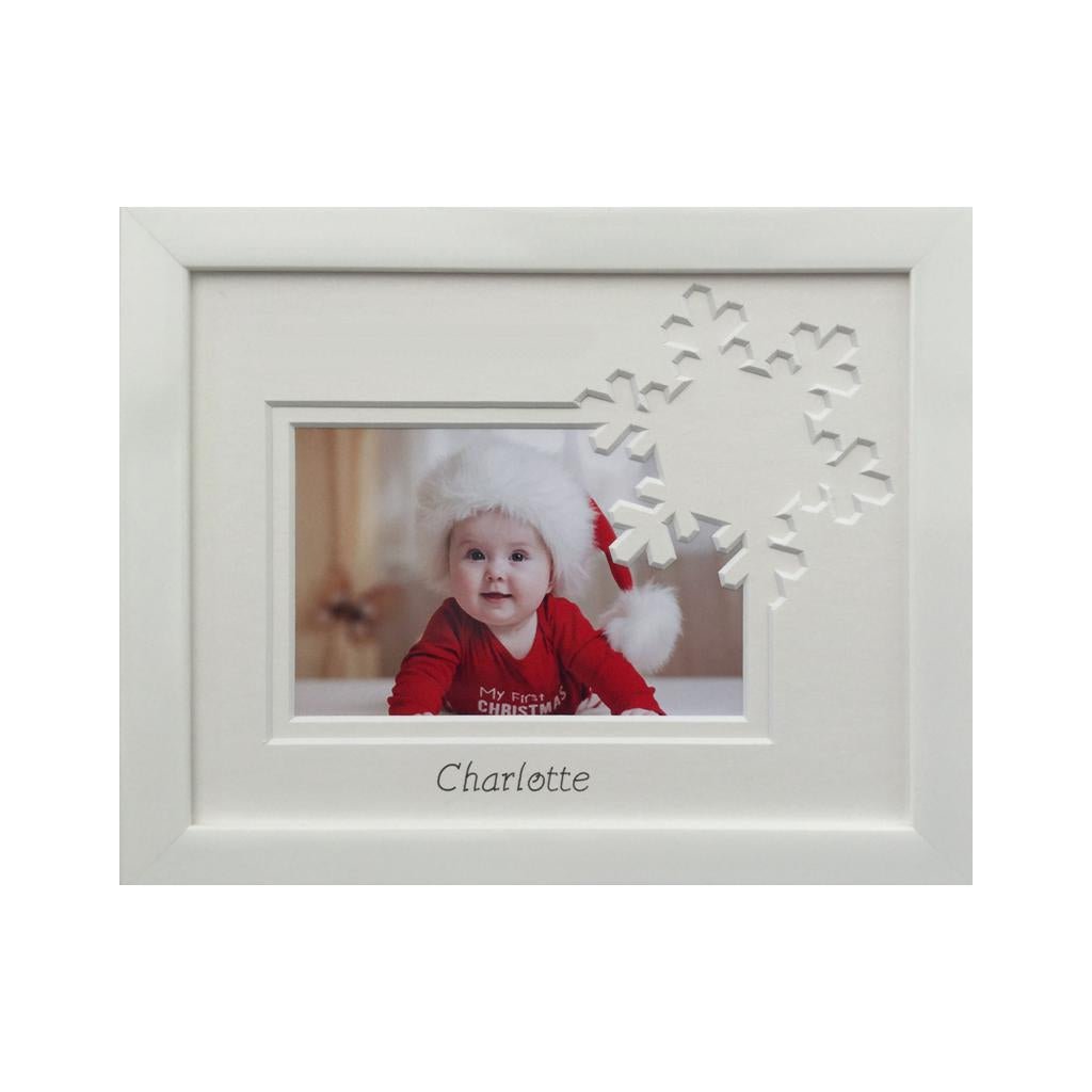 First Snowflake Christmas Frame - name only