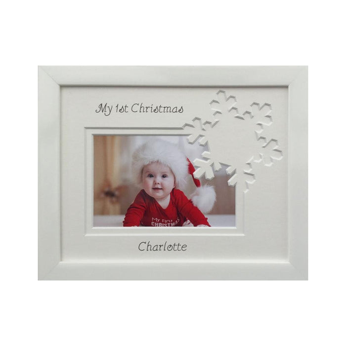 Personalised First Snowflake Christmas Frame
