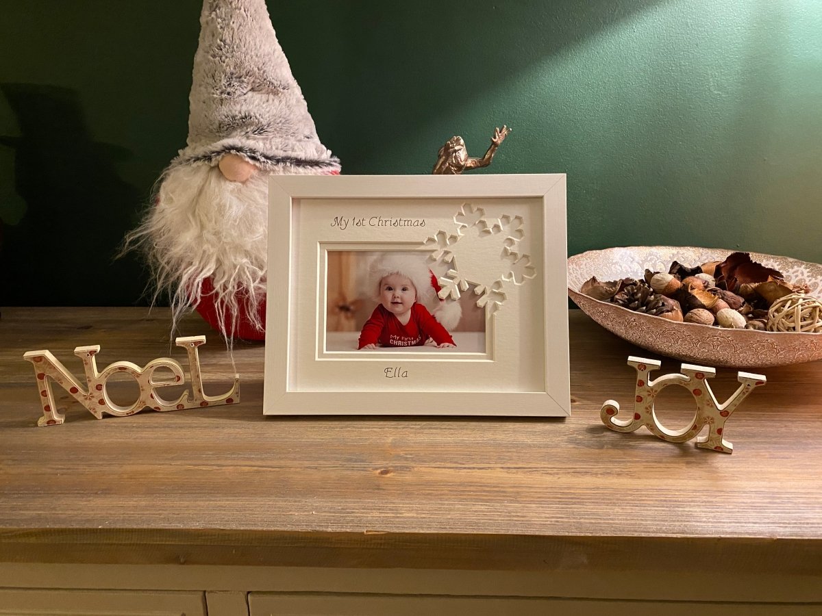 Baby First Christmas Snowflake Frame