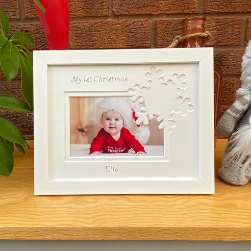 Christmas Snowflake Picture Frame, Personalise with a name
