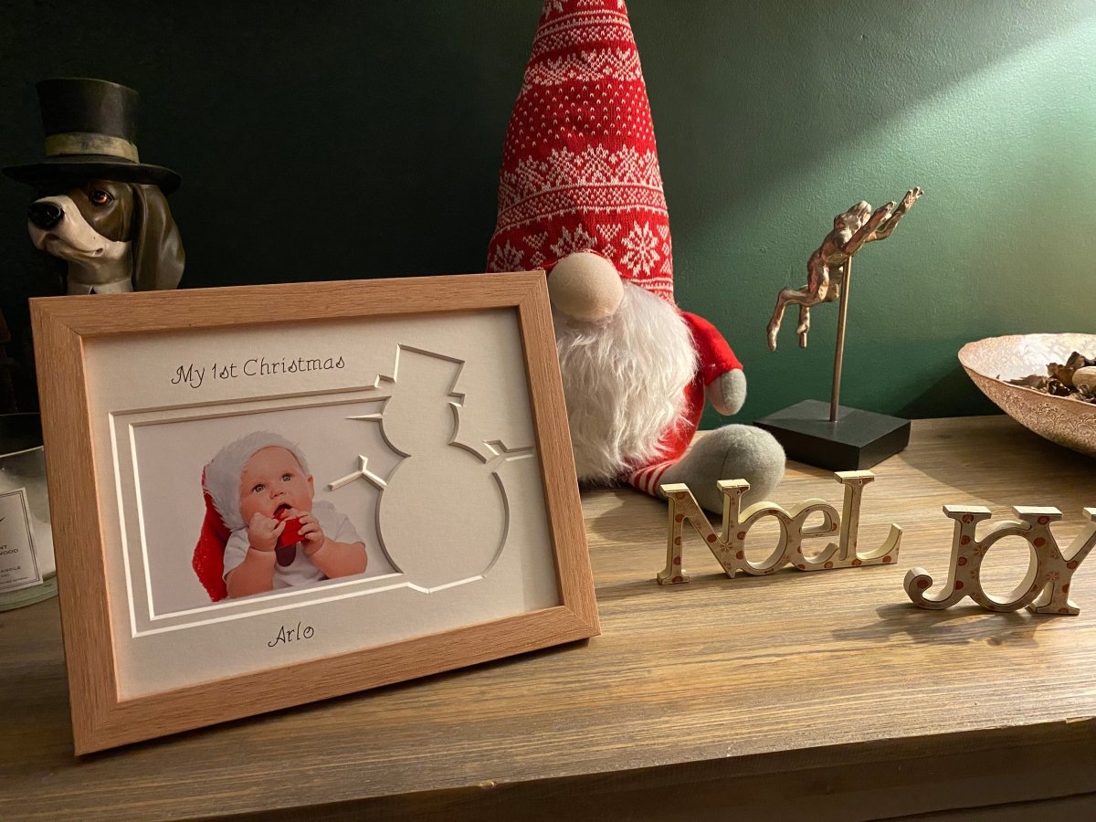 1st Christmas Frame - Snowman