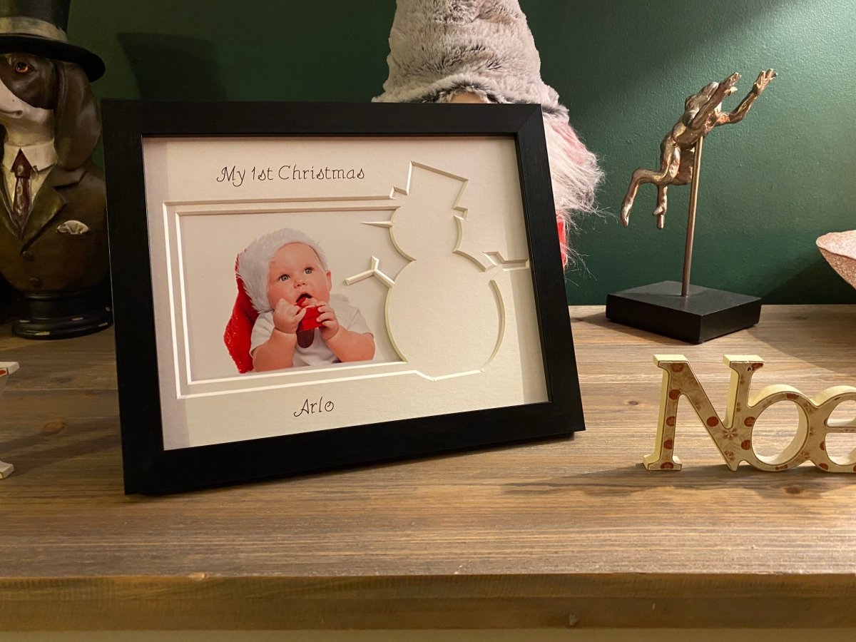 Snowman Baby First Christmas Frame