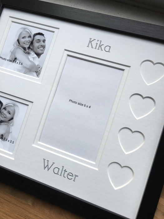 Personalised Love Heart Couple Photo Frame 