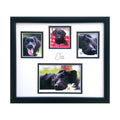 Personalised 4-picture pet black frame - Azana