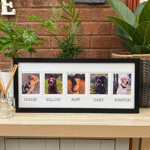 Personalised Pet Dog Multipicture Frame, Black - Azana Photo Frames