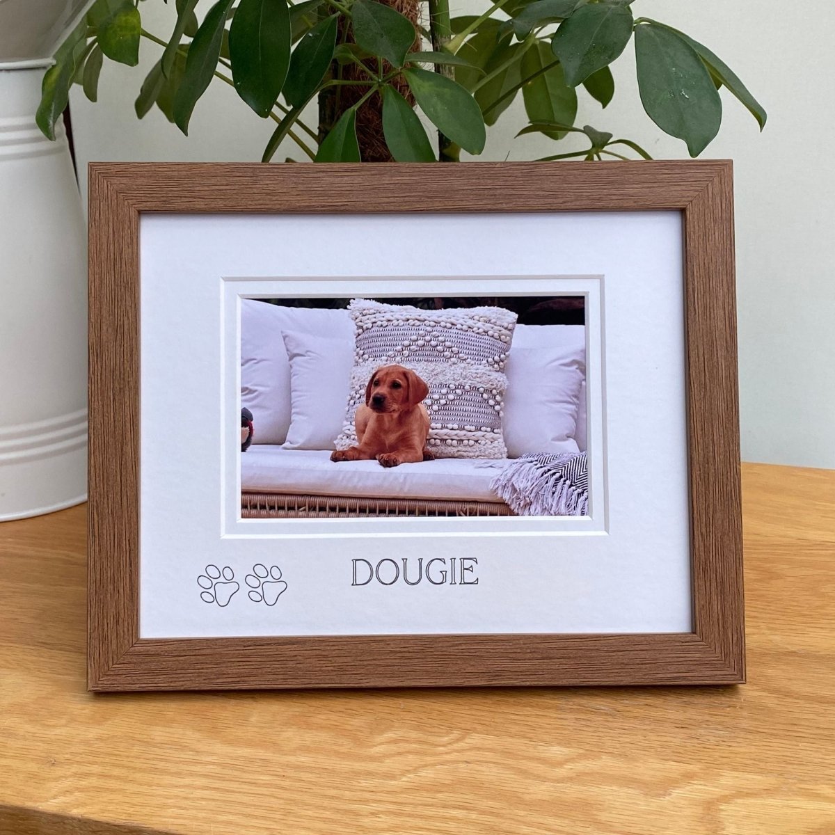Personalised Puppy Dog Picture Frame Landscape Photo 6 x 4