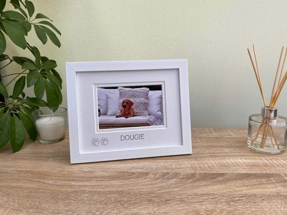 Personalised Puppy Dog Picture Frame Landscape Photo 6 x 4